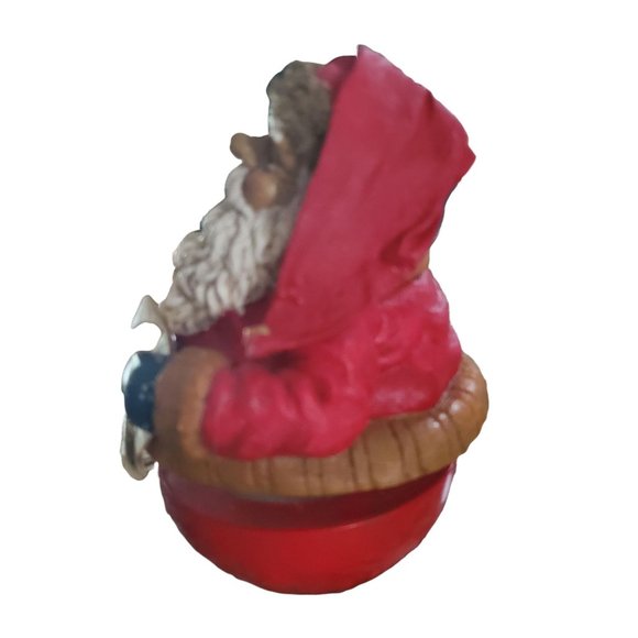 Vintage Musical Santa Clause Christmas Decor Wind Up Round Bottom 6x4 - Picture 5 of 7